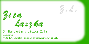 zita laszka business card